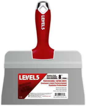 Level5 815966023181 8 Inch Big Back Taping Knife Stainless Steel With Soft Grip Handle 5-190