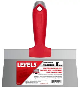 Level5 815966029183 8-inch Stainless Steel Taping Knife With Solid Composite Handle Premium Qua