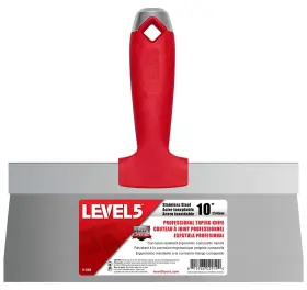 Level5 815966029190 10-inch Stainless Steel Taping Knife With Solid Composite Handle Premium Qu