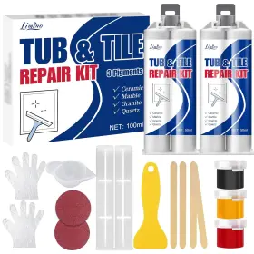 L167 Limino 100ml Tub Tile Repair Kit - Multiple Color Series In Porcelain White