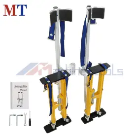 Mt4323857 Machine-tools 24 Inch -40 Drywall Stilt Adjustable Aluminum Tool For Painting Taping Yellow