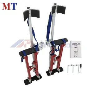 Mt4323994 Machine-tools 24 Inch - 40 Red Adjustable Aluminum Tool Drywall Stilt For Taping Paint #3