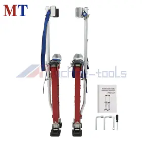Mt4323994 Machine-tools 24 Inch - 40 Red Adjustable Aluminum Tool Drywall Stilt For Taping Paint