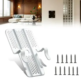 Maikesiman 6a2c26f1ab3523706ffb0831 Drywall Repair Clips 12 Pack Fastener Clip Kit Stainless Steel Wall Hole