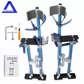 Amz1319627 Marddpair 24 - 40 Inch Professional Aluminum Adjustable Drywall Stilts Light Blue
