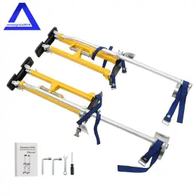 Amz1357123 Marddpair Adjustable Drywall Stilts 24 Inch -40 Aluminum Alloy Construction Tool Yellow