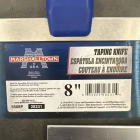 28231 Marshalltown 2 - Blue Steel Taping Knives 8 Inch And 12 X 3 Unused / Open Box #3