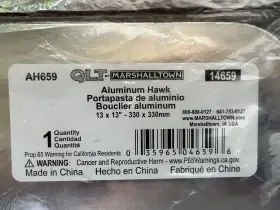 2486090 Marshalltown Ah659 2- New 13 Inch X Wood Handle Aluminum Drywall Hawk #2
