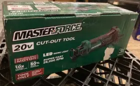 241-0337 Masterforce 20-volt Brushless Drywall Cut Out Tool - Only New