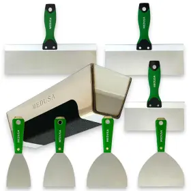 Medusa 198715029147 Medusas Flexible Stainless Steel Drywall Taping Knife Set With 12 Inch Mud Pan A