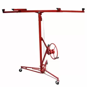 550582 Menbager 16 Ft Drywall Rolling Lifter Panel Hoist Jack With Lockable Wheels #2