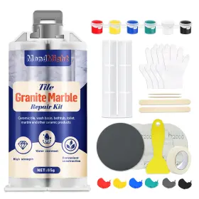 Zxjzj-85 Mendmight Quartz Countertop Repair Kit Color Match Tile Marble And White