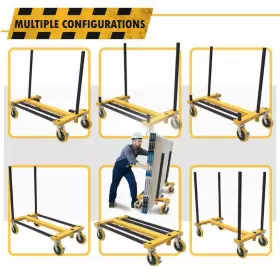 I-bmdher31ygr Metaltech Drywall Cart 48.25 Inch X50 X27.75 3000-lb Load Capacity Wheels Steel #3