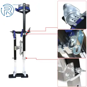 498666 Netuera New 15-23 Inch Adjustable Drywall Aluminum Stilts For Taping Painting Painter #3