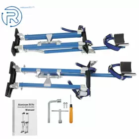 644469 Netuera 24 Inch - 40 Professional Grade Adjustable Drywall Stilts Light Blue New
