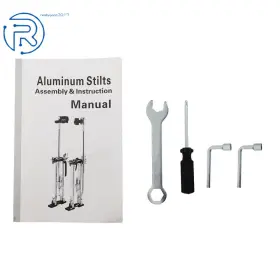 662739 Netuera 36 - 48 Inch Drywall Stilts Painter Taping Adjustable Aluminum Tool Stilt Blue #2