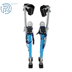 662739 Netuera 36 - 48 Inch Drywall Stilts Painter Taping Adjustable Aluminum Tool Stilt Blue #3