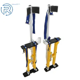 662781 Netuera Yellow Adjustable 24 Inch -40 Drywall Stilts Aluminum Alloy Construction Tool #2