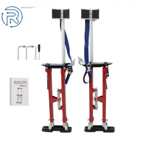 Netuera 662802 24-40 Inch Aluminum Adjustabl Drywall Stilts Tool For Taping Painting Painter