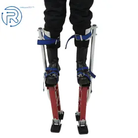 662823 Netuera Adjustable Red 18 Inch -30 Aluminum Drywall Stilts Tool For Painting Painter Taping #2