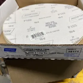58171 Norton 9 Inch Sanding Discs For Porter Cable 7800 Drywall Sander 180 Grit 15