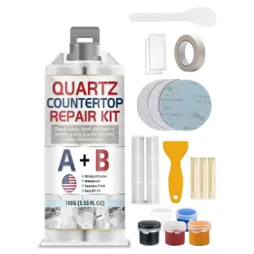 Dlsxftj0003-ab Nozerix Quartz Countertop Repair Kit Marble Strong Bond Seamless White