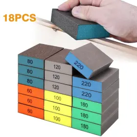 Nsioutlet 690770141159 18pcs Drywall Foam Sanding Sponge Blocks Set Wet Dry Sand Paper Lot 60-220 Grit