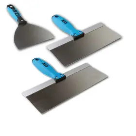 Ox 053722622210 Pro 3-piece Stainless Steel Drywall Taping Plastering Joint Knife Set With