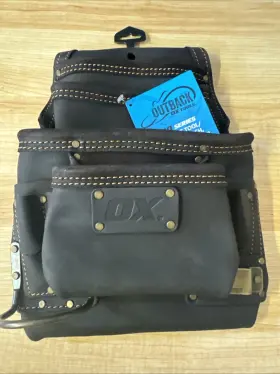 Ox-p263701 Ox Tools Pro 10-pocket Pouch - Oil-tanned Leather New