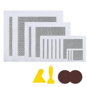 Palmhill 094759100234 17 Pack Dry Wall Patch Kit 2/4/6/8 Inch 2x2 4x4 6x6 8x8 White