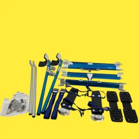 83-dt5077 Pentacon Drywall Stilts 24-40 Inch Aluminum Blue #3702 Z56 B32