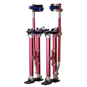 Hwd630457 Pentagon Tools Tool 18-30 Inch Drywall Painting Work Stilts Aluminum Red Adjustable