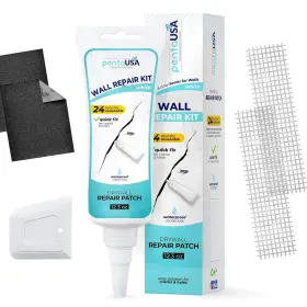 Wall12 Pentausa Drywall Repair Kit - 12.3oz Wall Mending Agent With Scraper