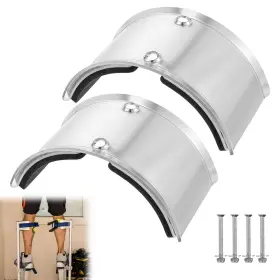 Percyeffie 751345 2pcs Aluminum Alloy Drywall Stilt Leg Fixing Curved Plates Replacement Parts