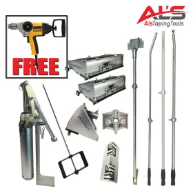 Platinum Drywall Tools 10/12-1 Finishing Set With 10 Inch And 12 Boxes - Free Dewalt Mixer Paddl