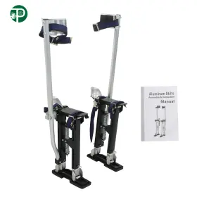 Pf4179296 Powerfit 15 To 23 Inch Adjustable Drywall Stilts Painters Walking Finishing Tools Black New