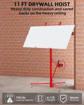 0csmzsaqlqgqfy Precisionauto Rtqxxj4vmyout 11 Ft Drywall Lift 150 Lbs Capacity Sheetrock Panel Hoist #2