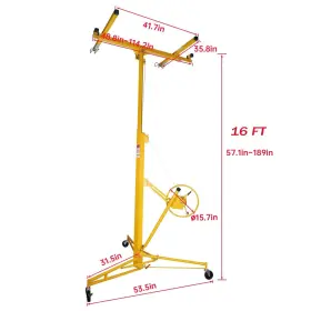 Cpm-04 Pxvwa 150lbs Drywall Lift 16ft Heavy Duty Jack 360 Adjustable She #2