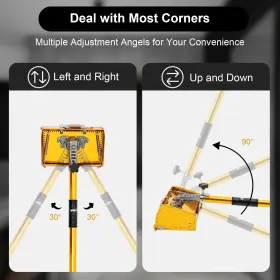 Quemarque 743557553468 9.8 Inch Drywall Flat Finishing Box Tool With 40ftft-64ftft Extendable Handle Professi #3