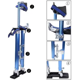 R803097 Racingcarpartshome Blue Drywall Stilts 24-40 Inch Aluminum Tool Stilt For Painting Painter Taping
