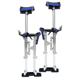 Raseparter 903036234644 18-30inch Adjustable Drywall Stilts Work Aluminum Black