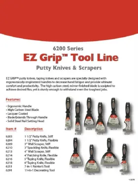6209 Red Devil 075339006160 Ez Grip Wall Scraper 3 Inch Multi #2