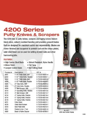 4200 Red Devil 075339042045 4204 Professional Series Putty Knife 1-1/2 Inch Flex #2