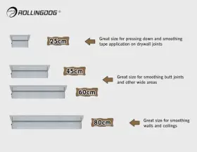Rollingdog 975284273454 Drywall Skimming Blade Set - 4pcs Blades With Extra Taping Kn #2