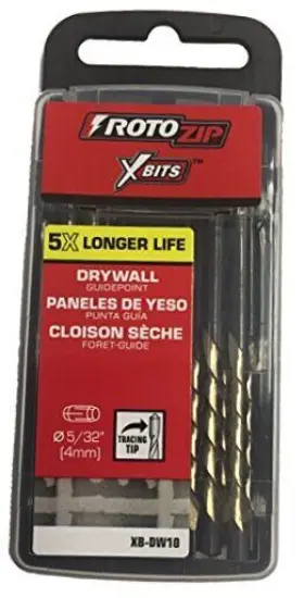 B078wj8txw Roto-zip Sg Us X-bits For Drywall Routers And Tools - 5/32 Inch Guide-point 10-pack