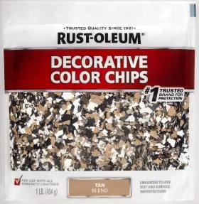 312447 Rust-oleum 020066343057 Decorative Color Chips 1 16 Ounce Pack Of Tan Blend