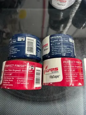 61207 Saint-gobain Adfors 4-pack Lot Fibatape Perfect Finish 75ft X 1-7/8 Inch 50ft Drywall Tape Joint