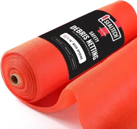 Orange-1 Sealtech 810152578384 Heavy Duty Safety Debris Netting Rolls - 6.5 Ft X 100 Orange-1/16 Inch