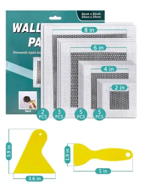 Lt2322-x0 Seloom 15 Pcs Drywall Repair Kit 2/4/6/8 Inch Self Adhesive Fiberglass Mesh #2