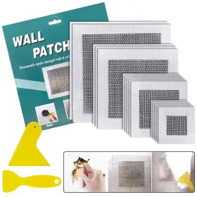 Lt2322-x0 Seloom 15 Pcs Drywall Repair Kit 2/4/6/8 Inch Self Adhesive Fiberglass Mesh